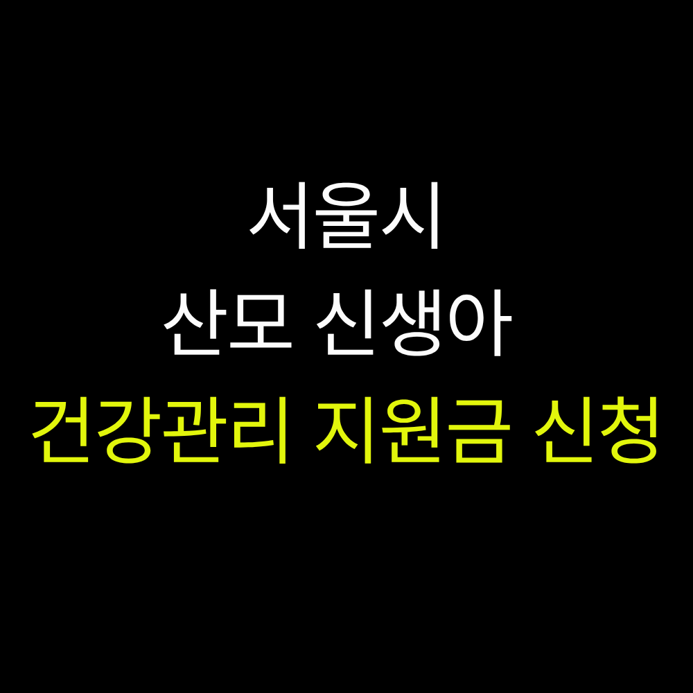 산모 신생아 건강관리 지원금 신청